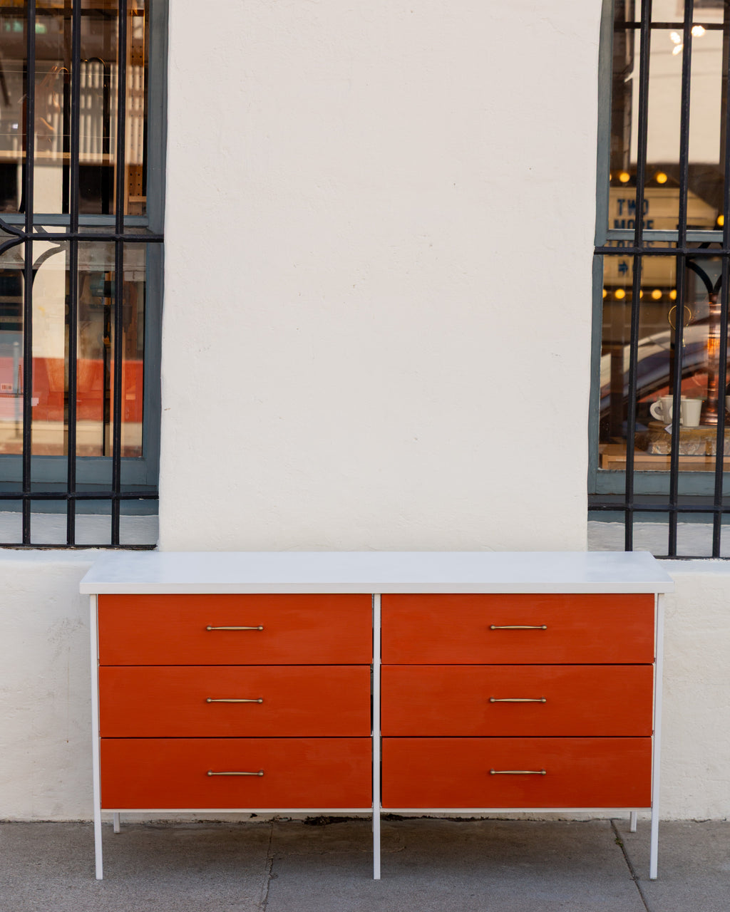 Mid-Century Metal Frame Dresser in the Style of George Nelson