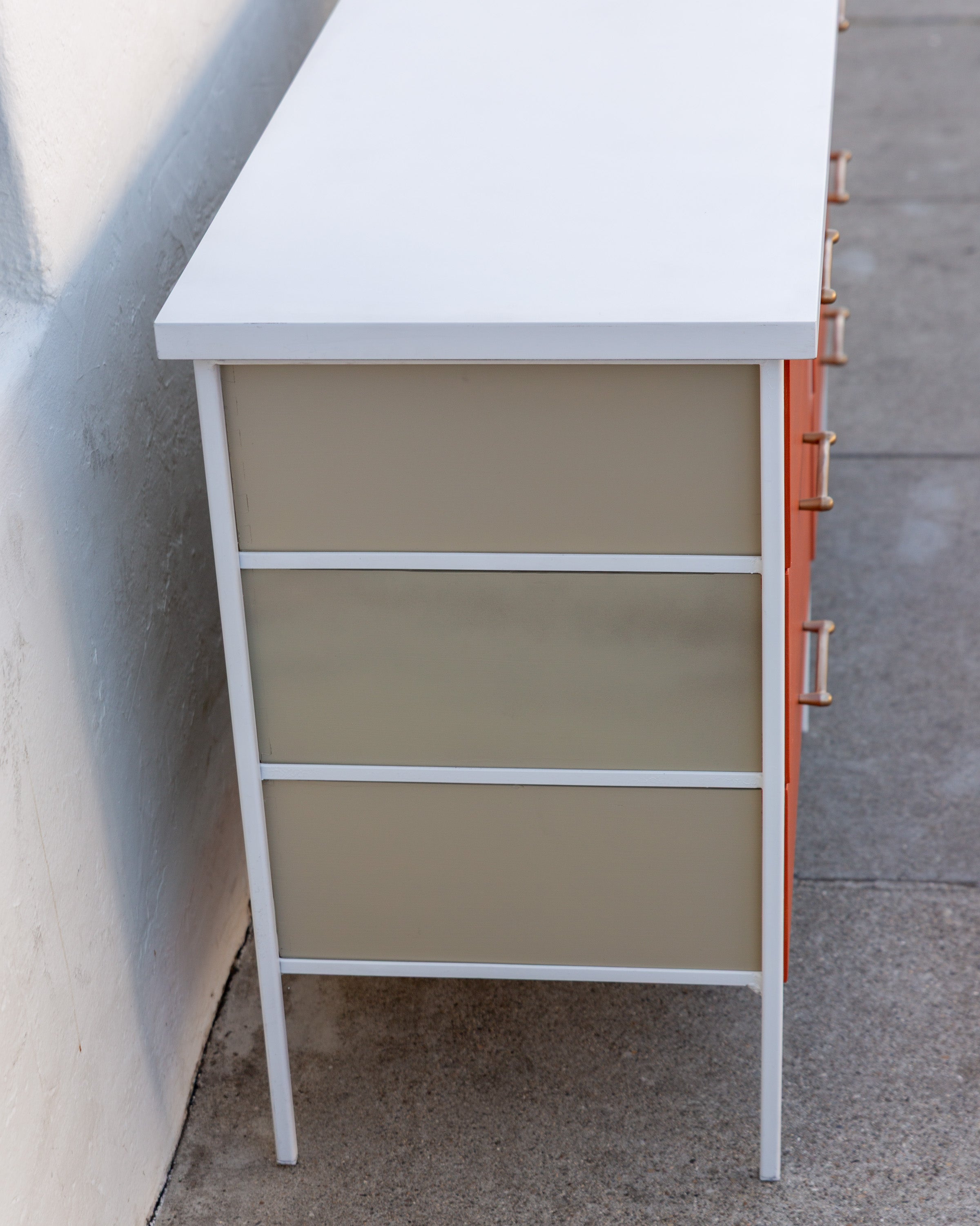 Mid-Century Metal Frame Dresser in the Style of George Nelson