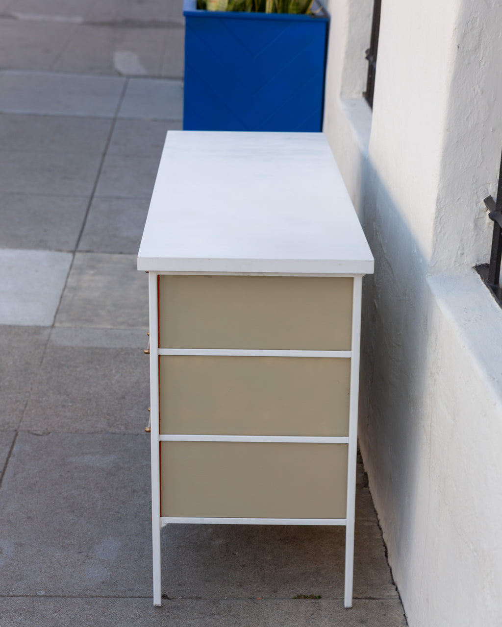 Mid-Century 6 Drawer Metal Frame Dresser in the Style of George Nelson