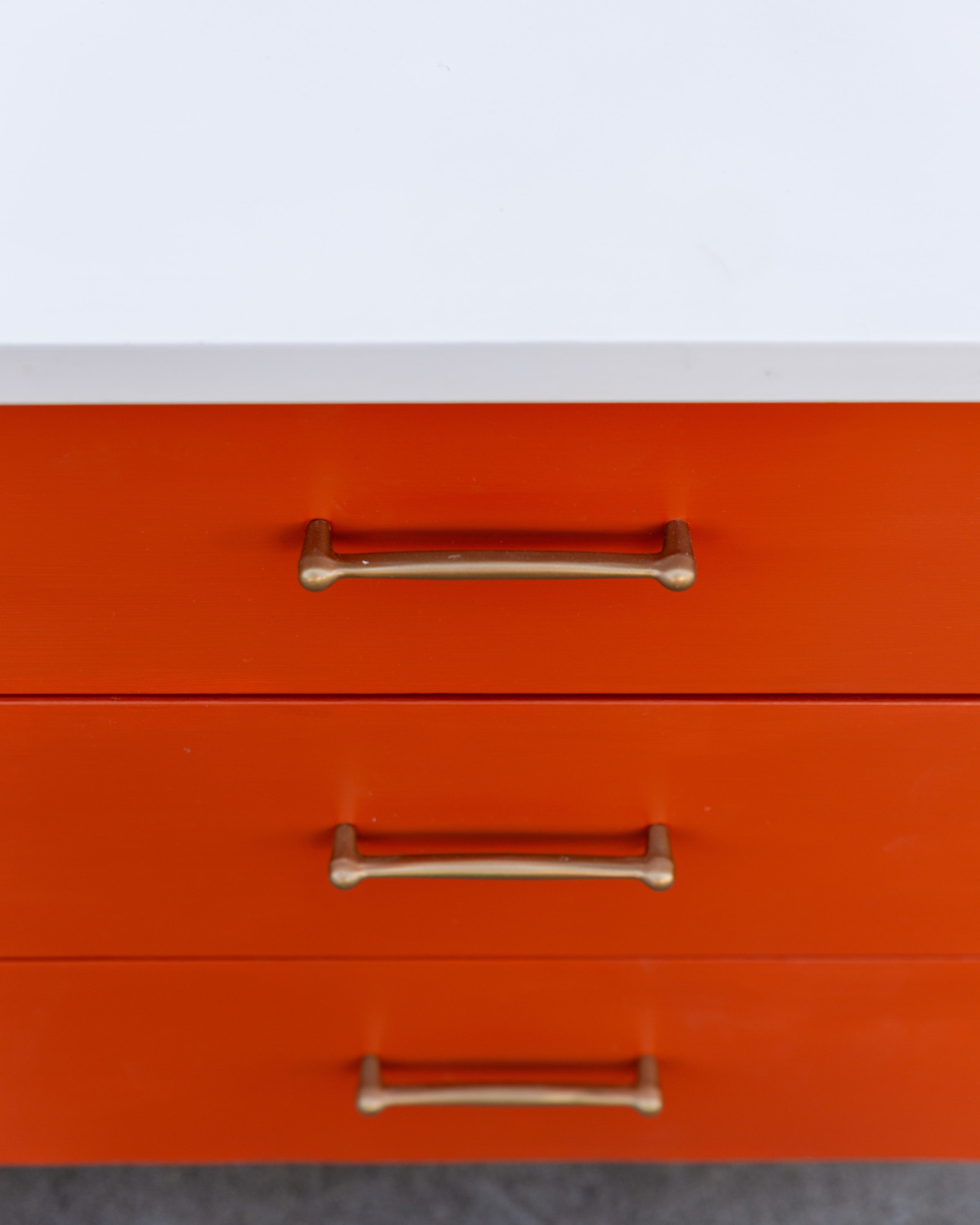 Mid-Century 6 Drawer Metal Frame Dresser in the Style of George Nelson