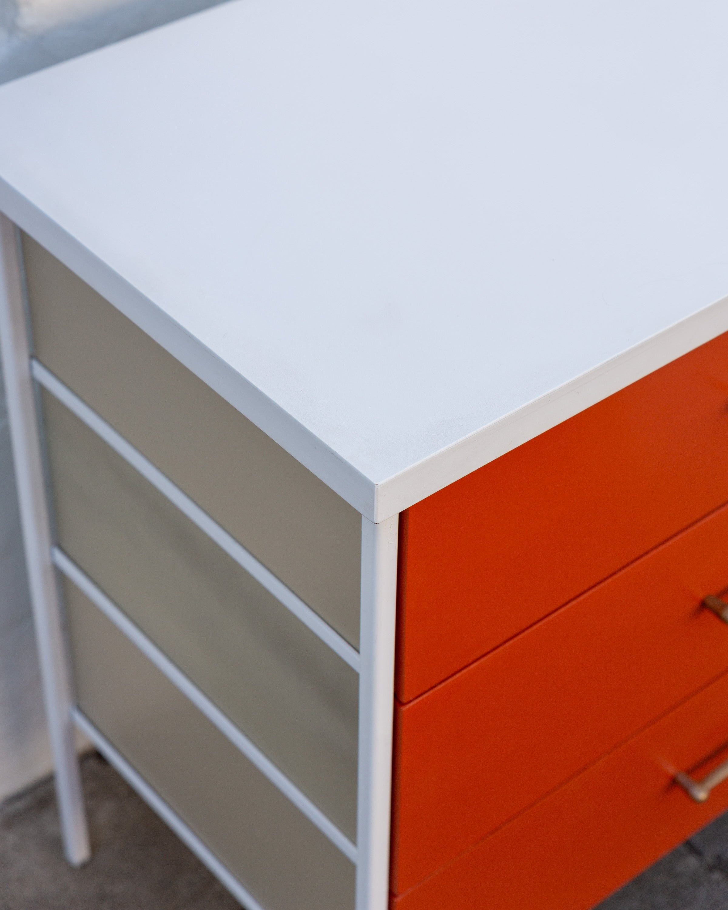 Mid-Century Metal Frame Dresser in the Style of George Nelson