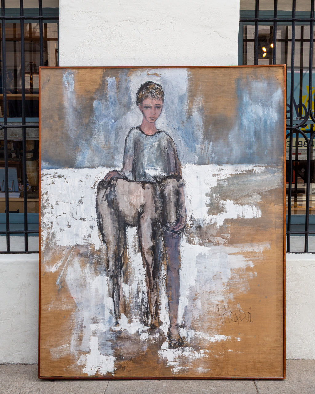 Boy and His Horse by Gino Hollander Original Painting
