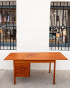 Mid-Century Drop Leaf Sliding Top Desk