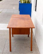 Mid-Century Drop Leaf Sliding Top Desk