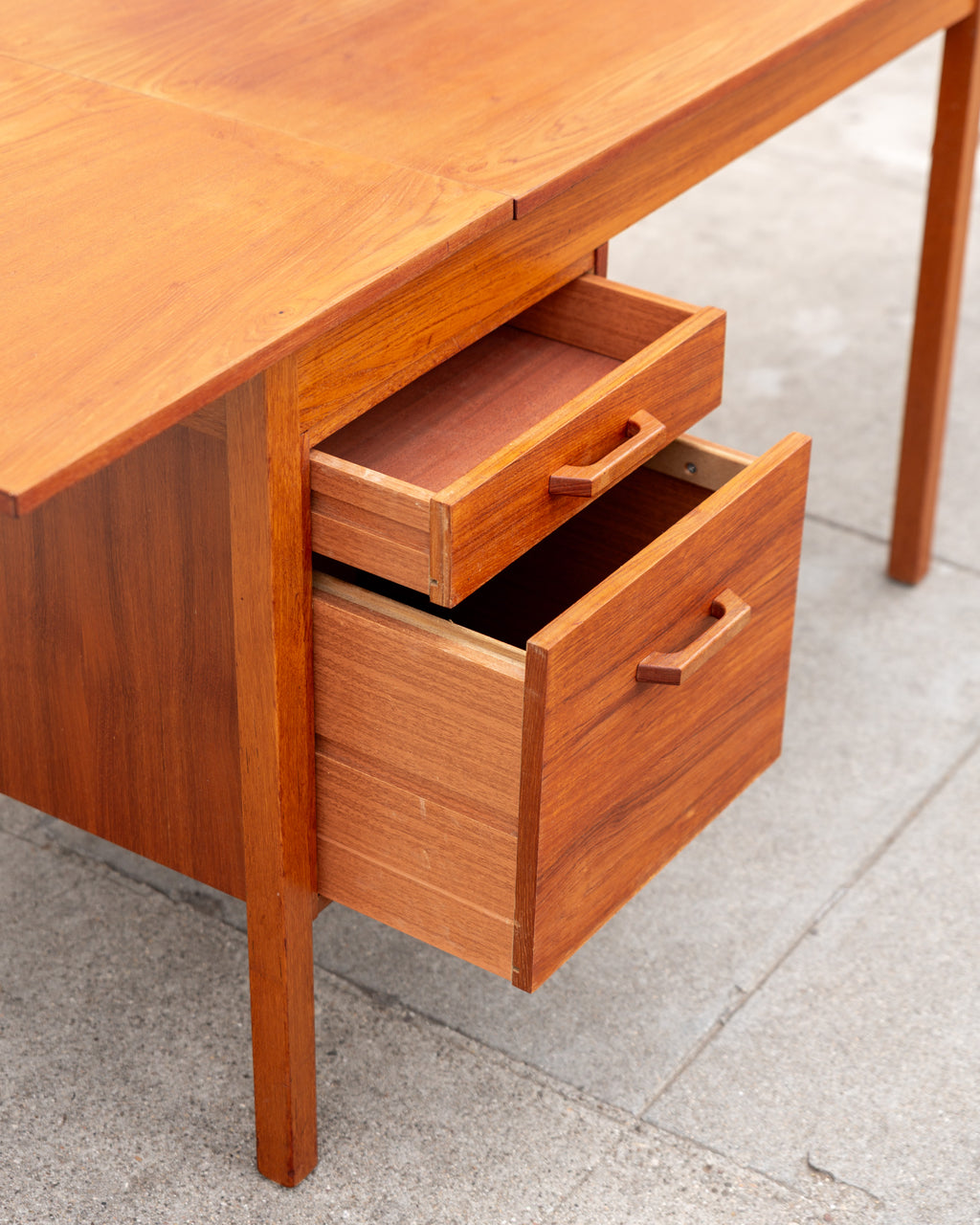 Mid-Century Drop Leaf Sliding Top Desk