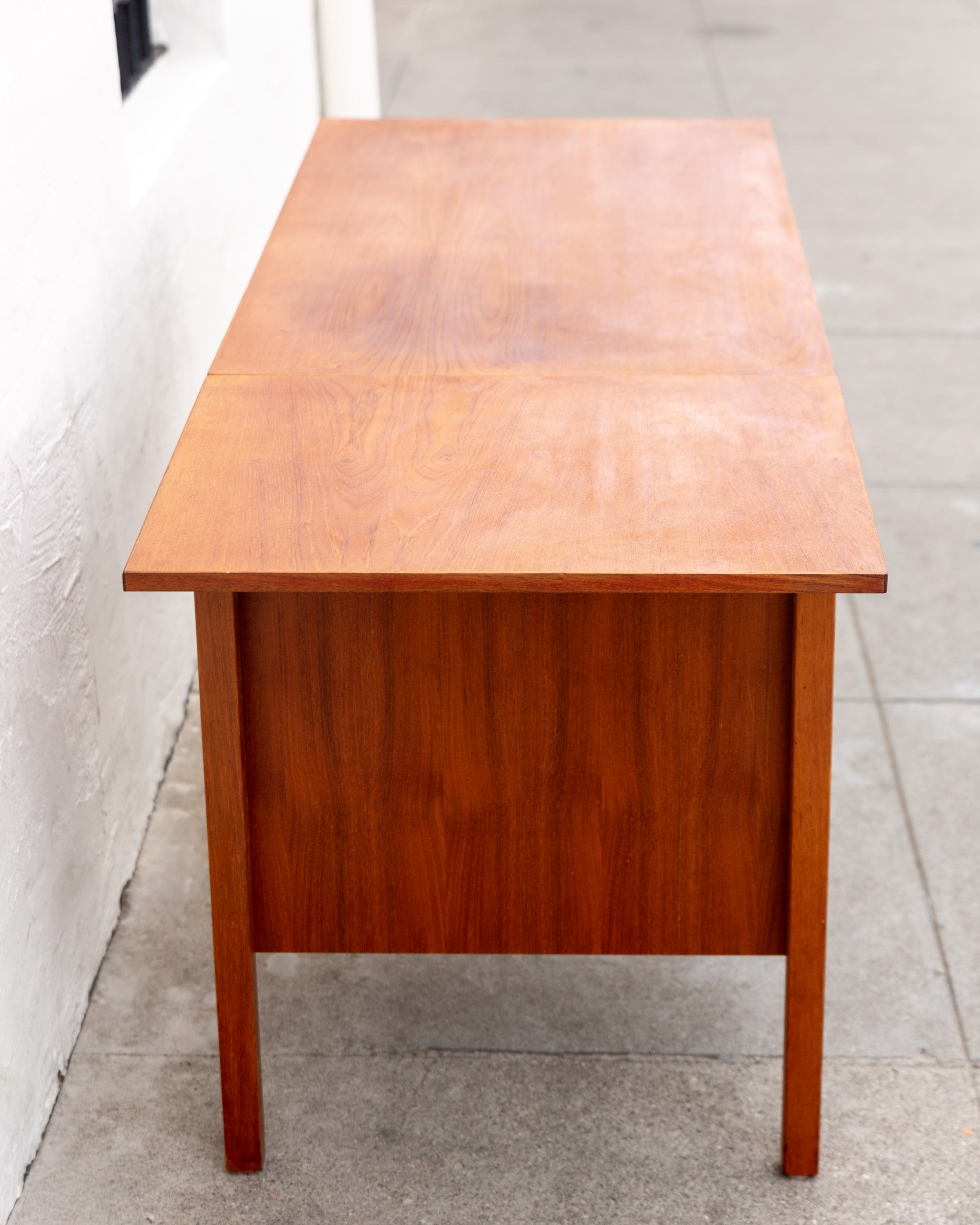 Mid-Century Drop Leaf Sliding Top Desk