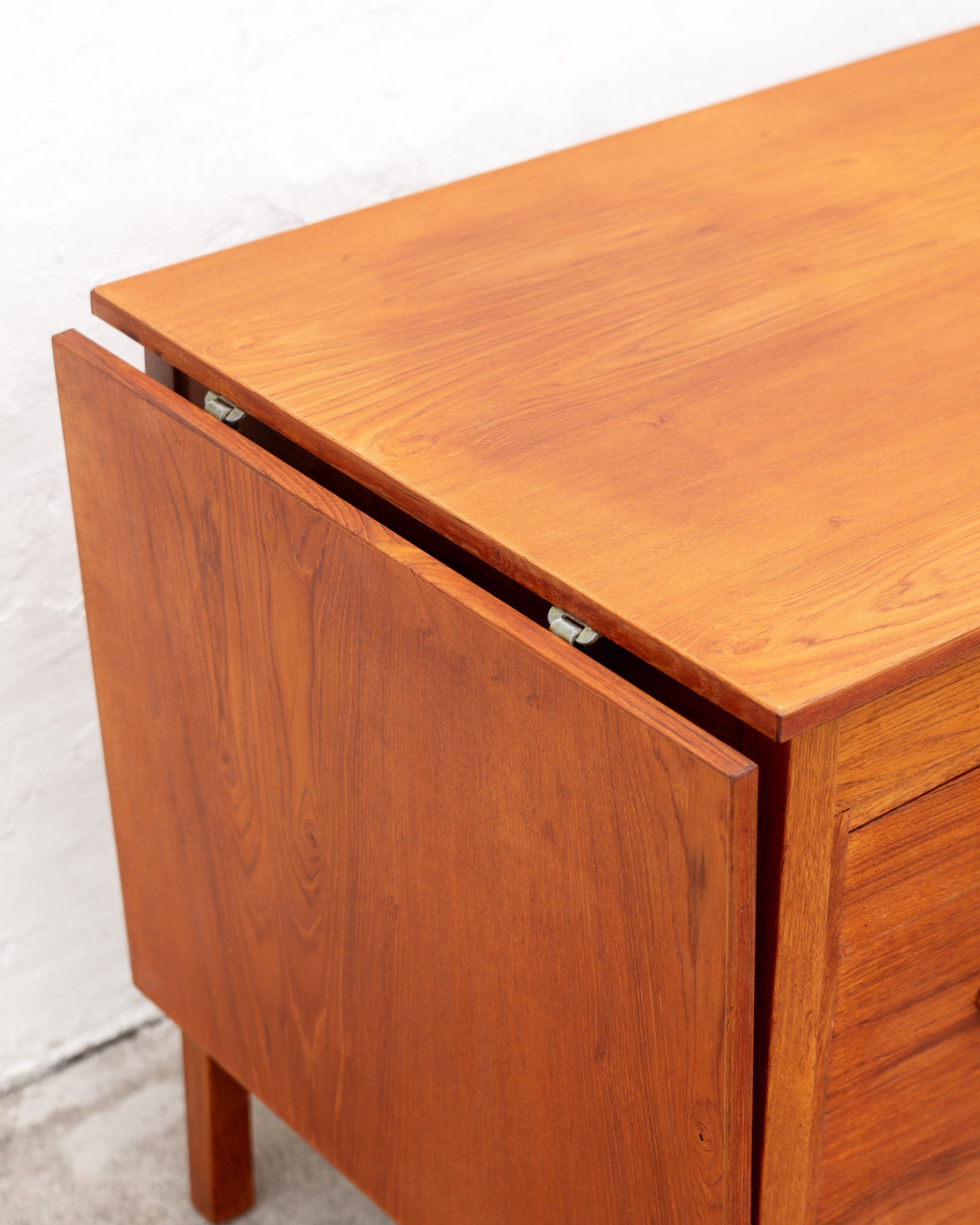 Mid-Century Drop Leaf Sliding Top Desk