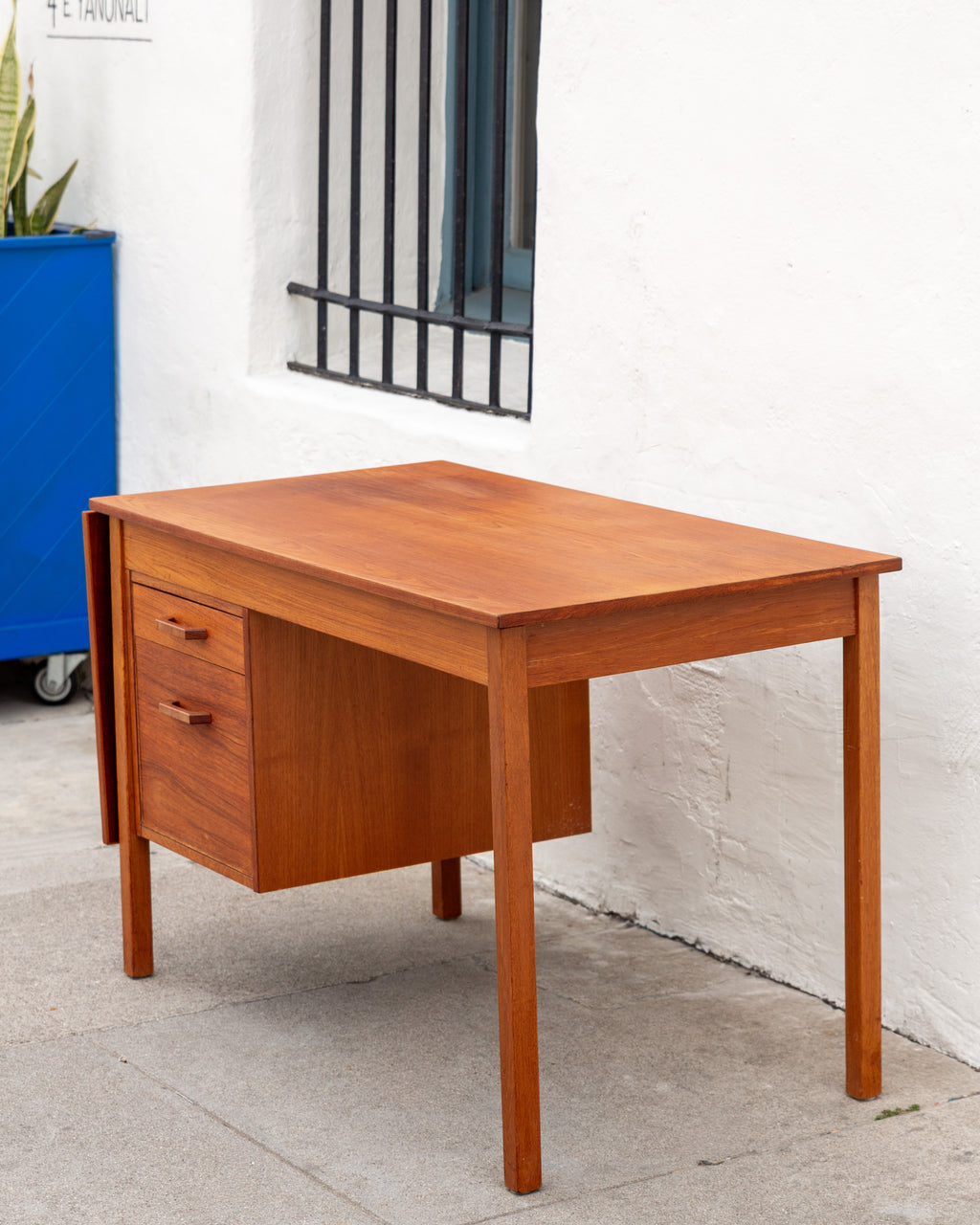 Mid-Century Drop Leaf Sliding Top Desk
