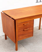 Mid-Century Drop Leaf Sliding Top Desk