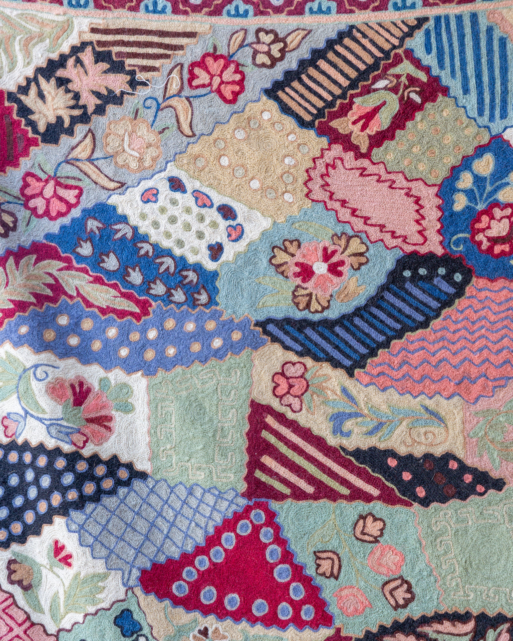 Vintage Handmade Floral Aubusson Wool Rug⁠