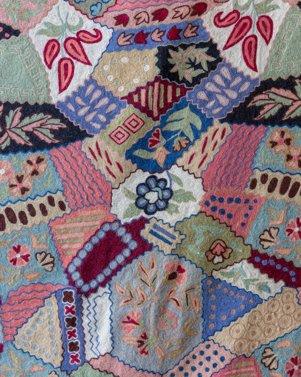 Vintage Handmade Floral Aubusson Wool Rug⁠