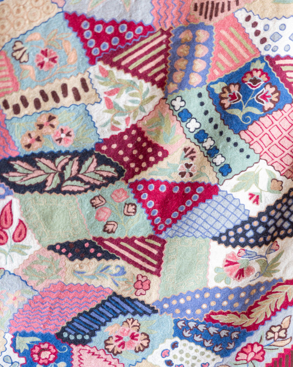 Vintage Handmade Floral Aubusson Wool Rug⁠