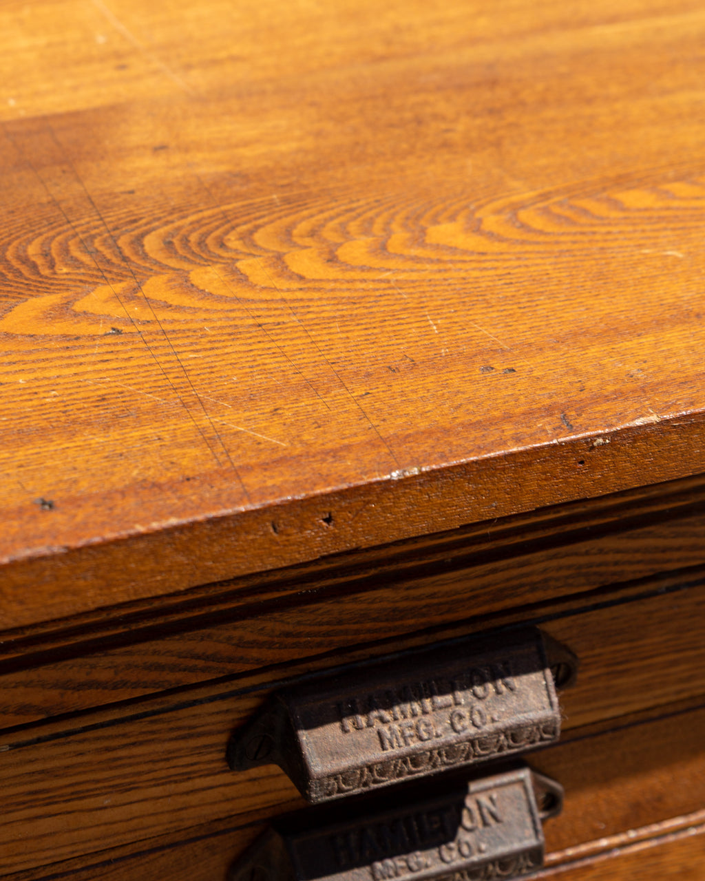 1920's Hamilton Printers Oak Cabinet ⁠