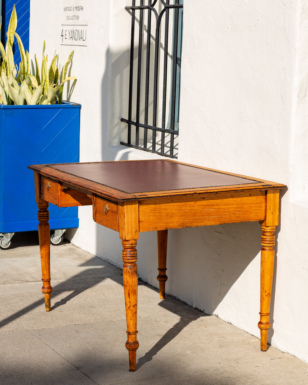 Antique Solid Oak Writing Table