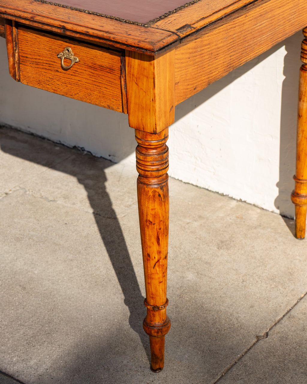 Antique Solid Oak Writing Table