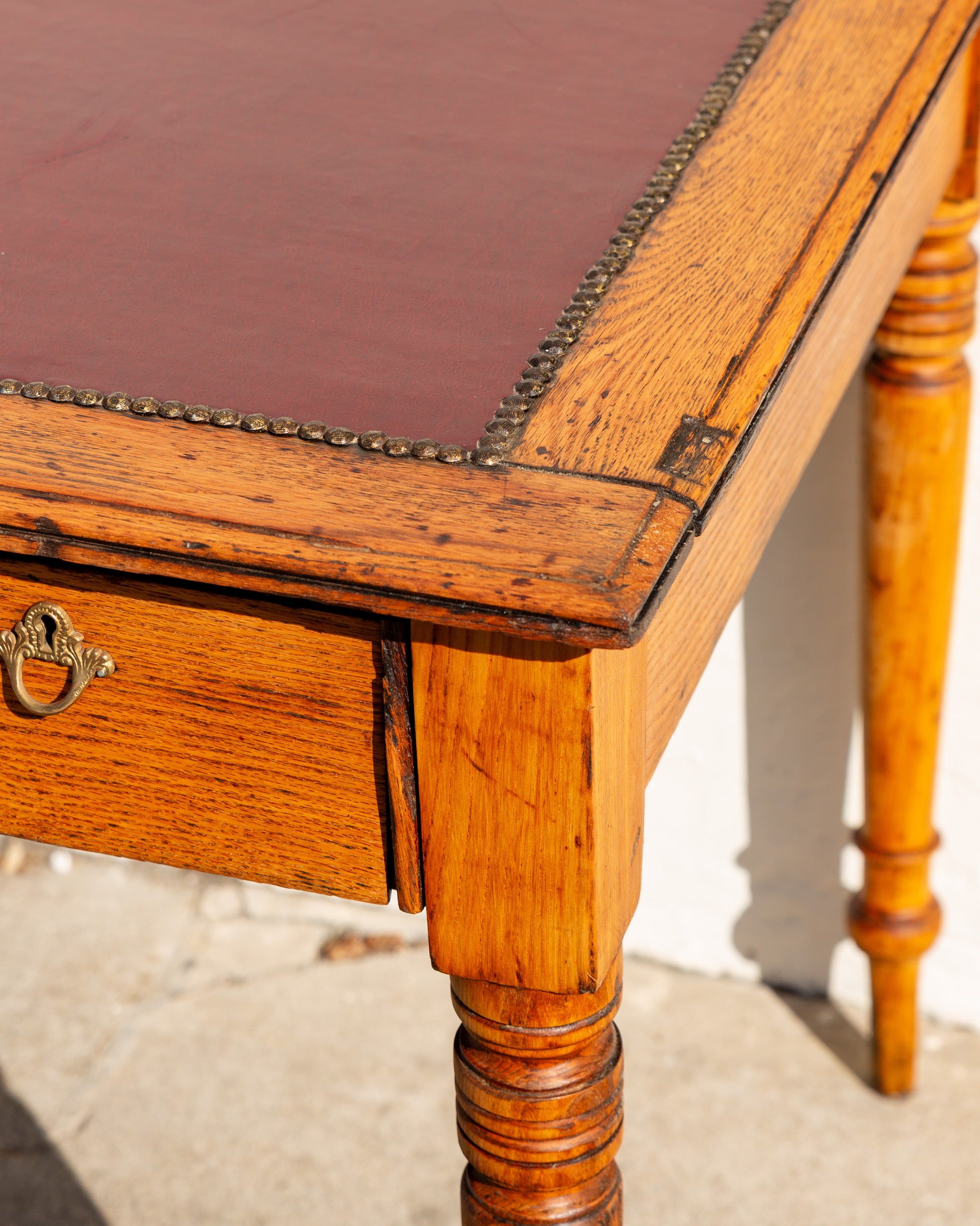 Antique Solid Oak Writing Table