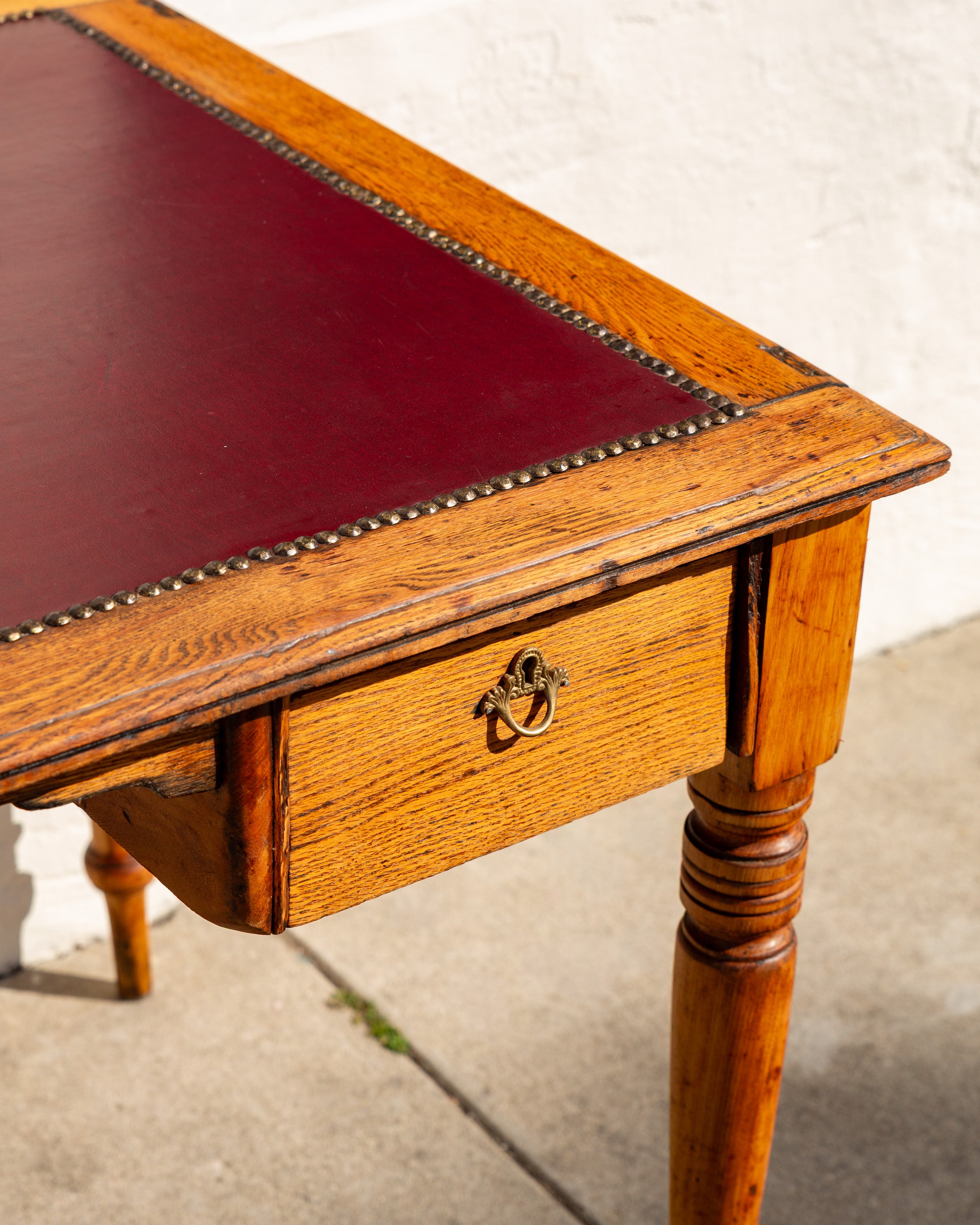 Antique Solid Oak Writing Table