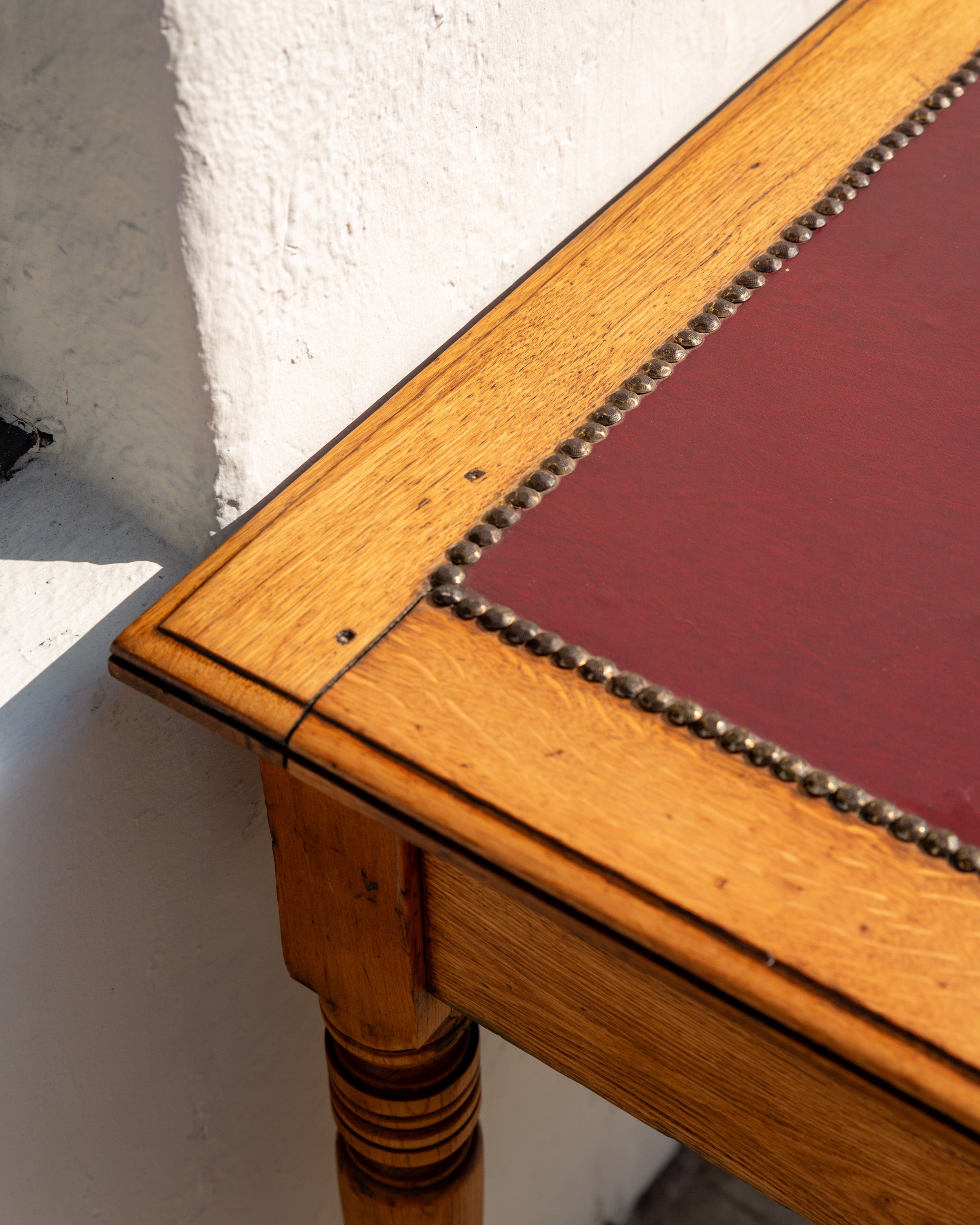 Antique Solid Oak Writing Table