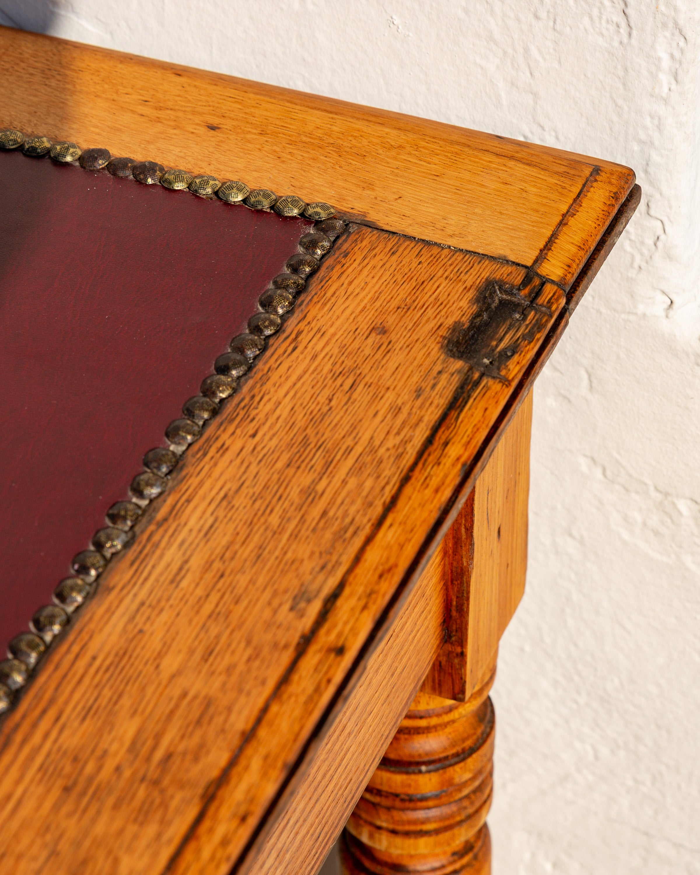 Antique Solid Oak Writing Table