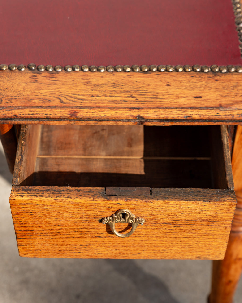 Antique Solid Oak Writing Table
