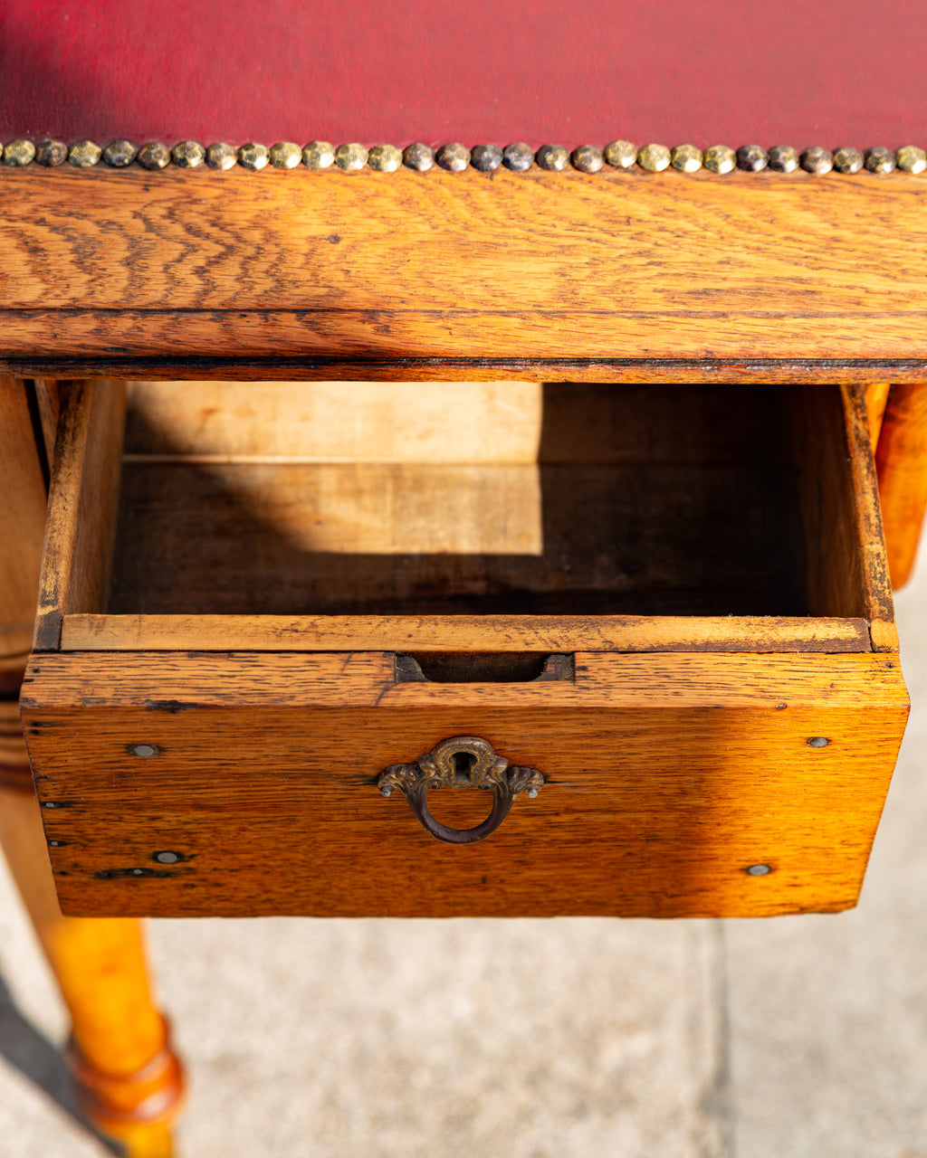 Antique Solid Oak Writing Table