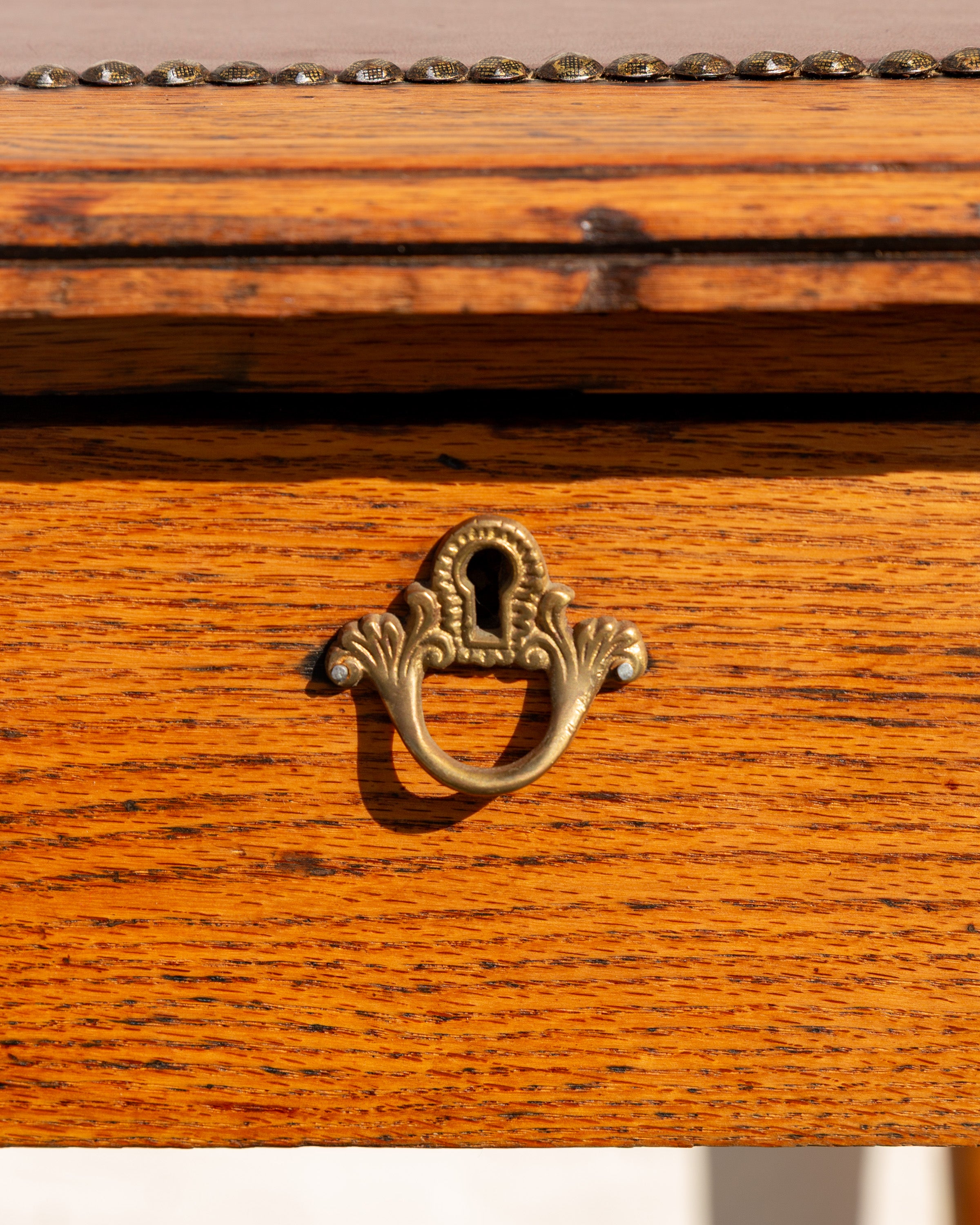 Antique Solid Oak Writing Table