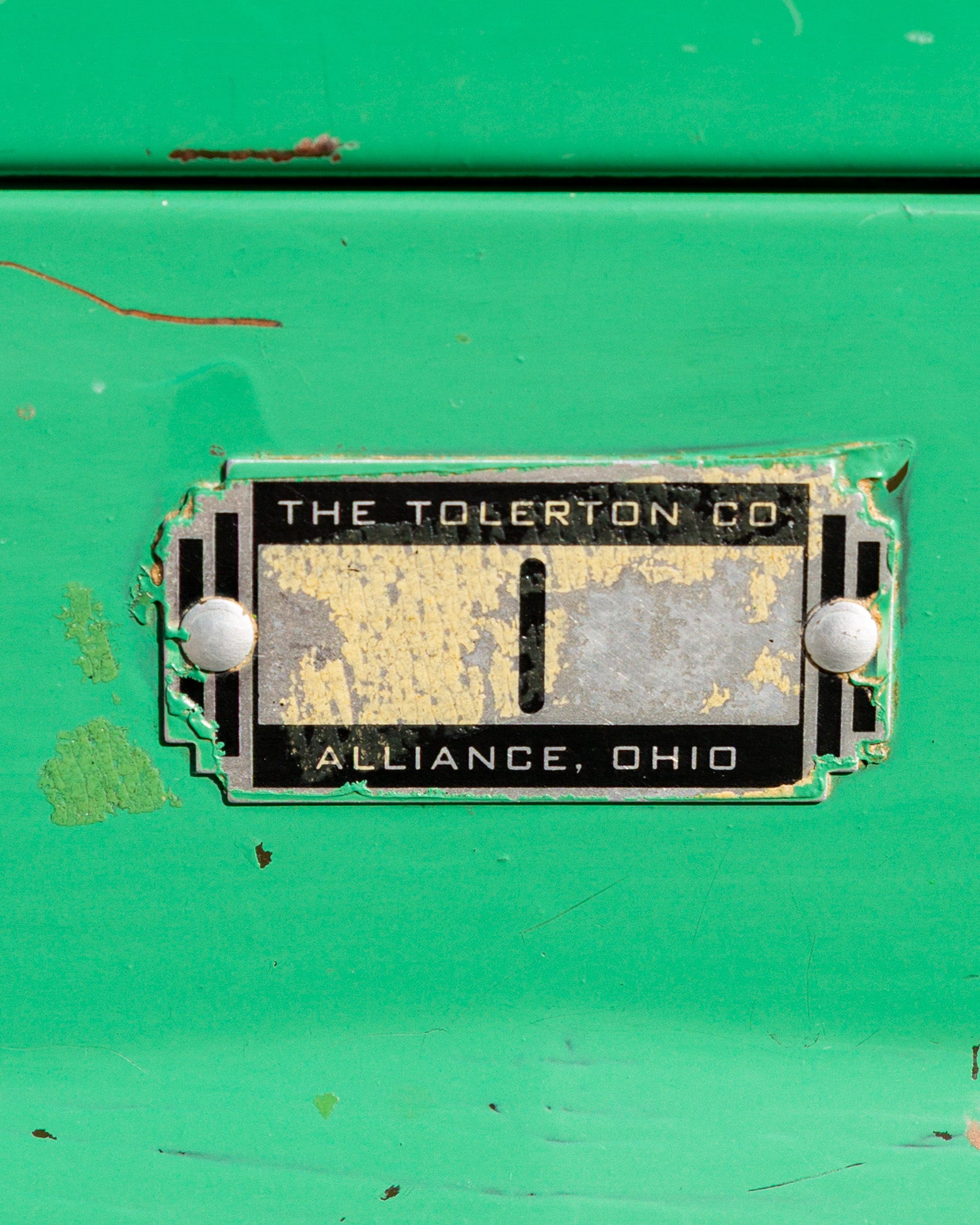 Vintage Industrial Bank of Locker in Weathered Teal Paint