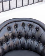 1960s Chromcraft Tufted Swivel Lounge Chair