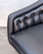 1960s Chromcraft Tufted Swivel Lounge Chair