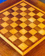 Mid-Century German Inlaid Wood Game Table