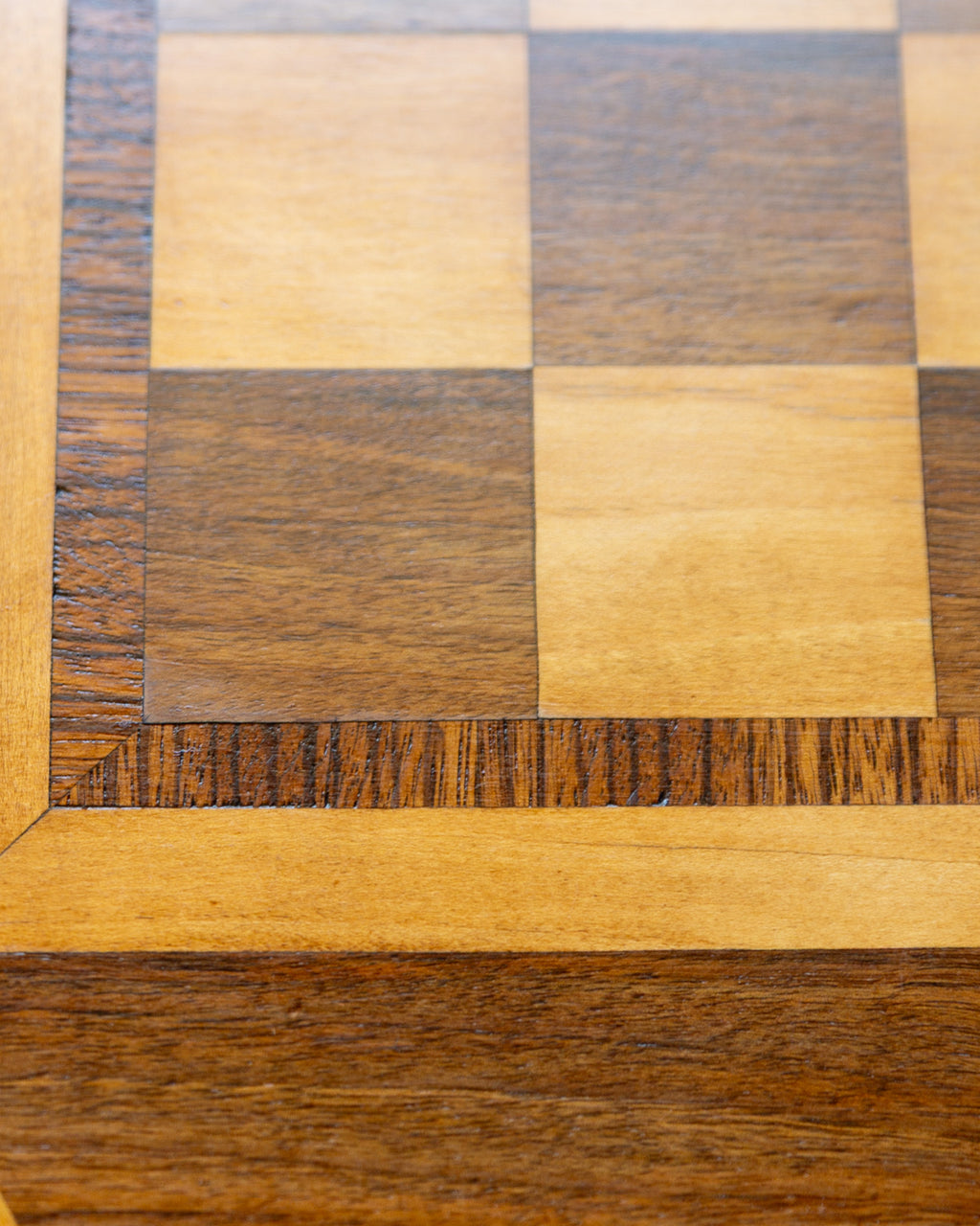 Mid-Century German Inlaid Wood Game Table