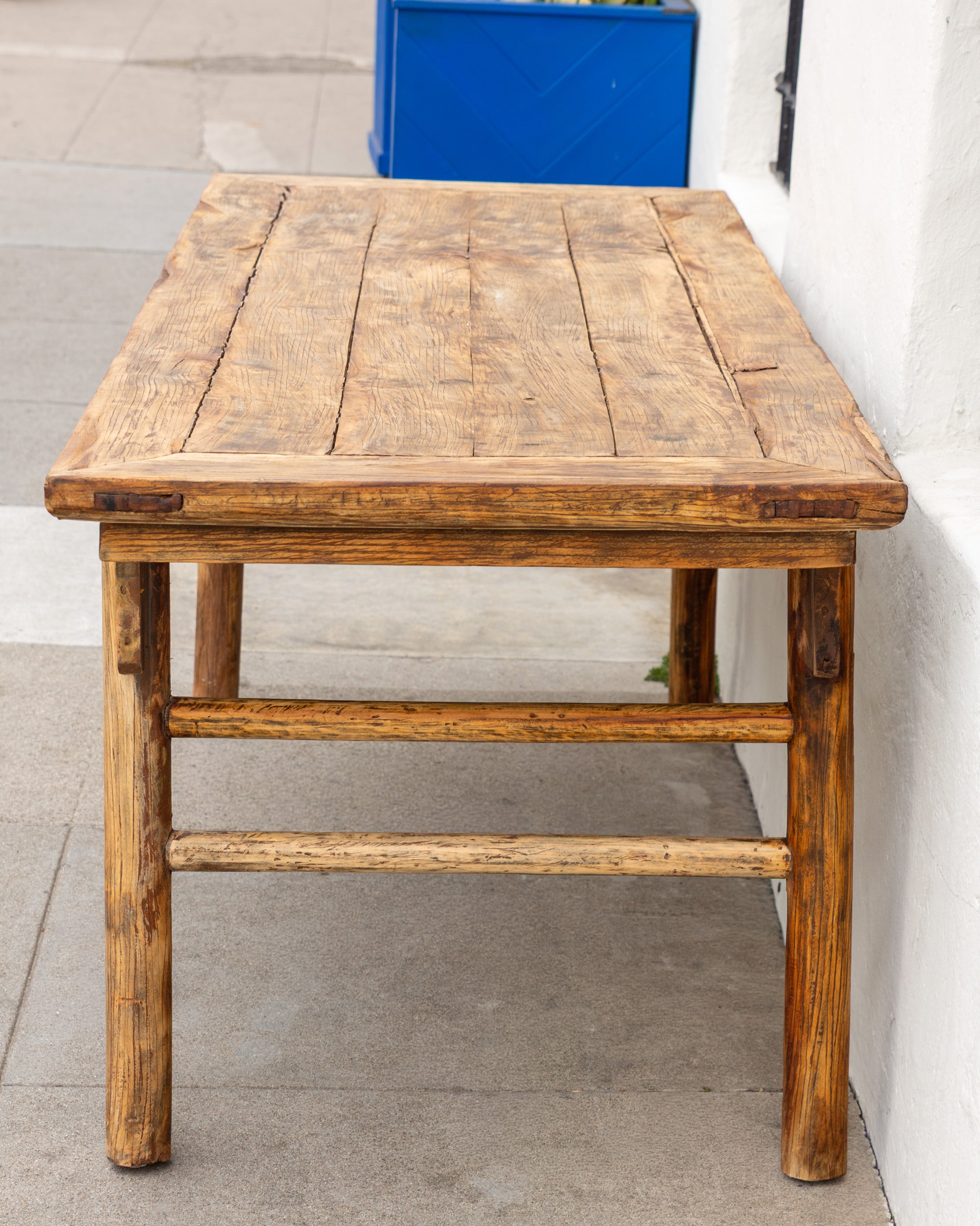 19th Century Chinese Northend Elmwood Farmhouse Table