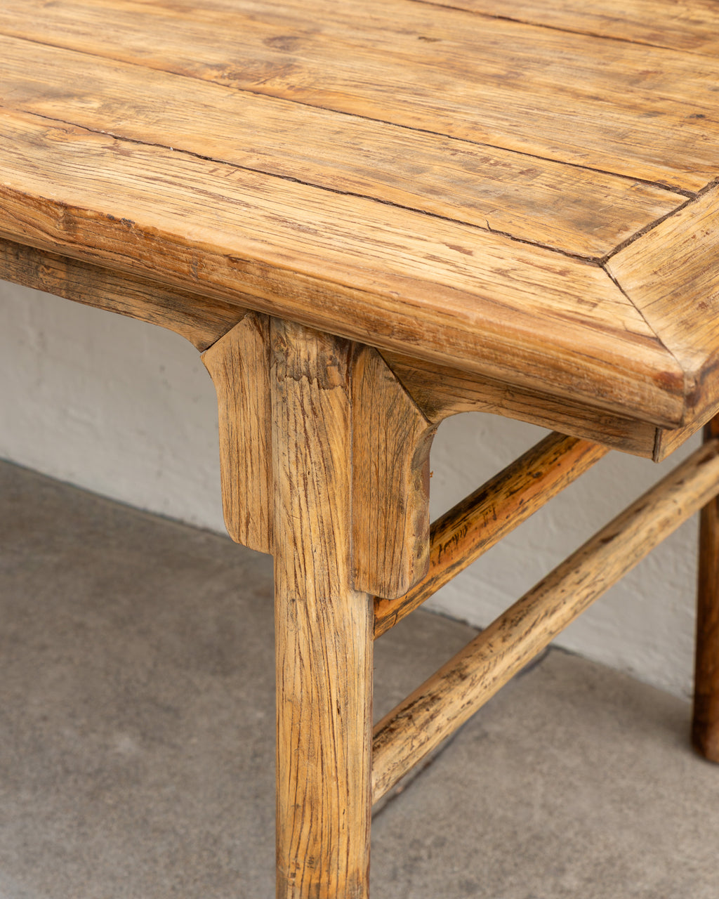 19th Century Chinese Northend Elmwood Farmhouse Table