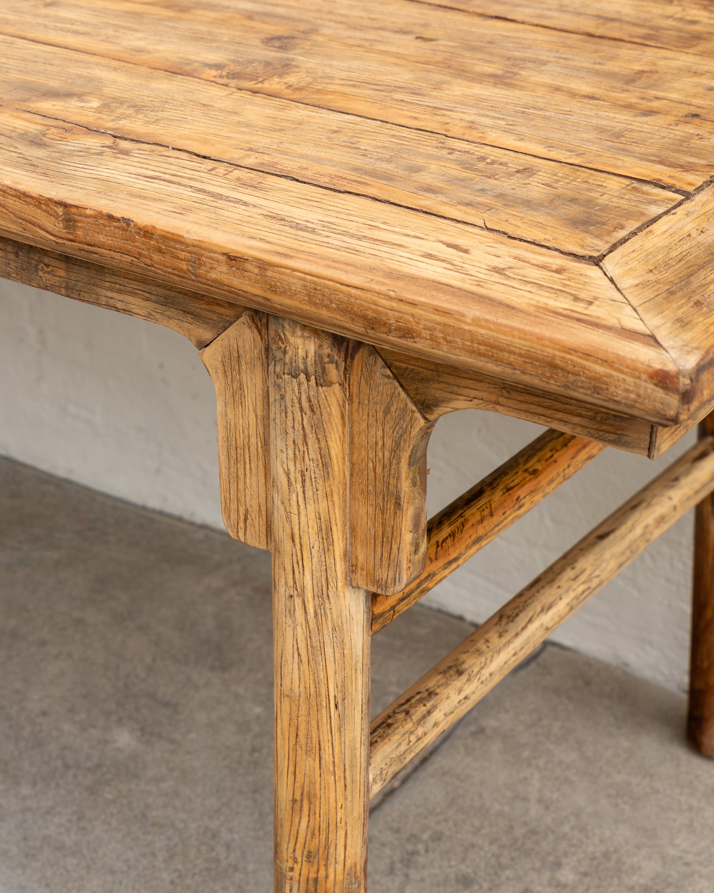 19th Century Chinese Northend Elmwood Farmhouse Table