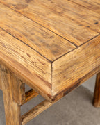19th Century Chinese Northend Elmwood Farmhouse Table