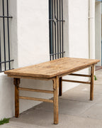 19th Century Chinese Northend Elmwood Farmhouse Table