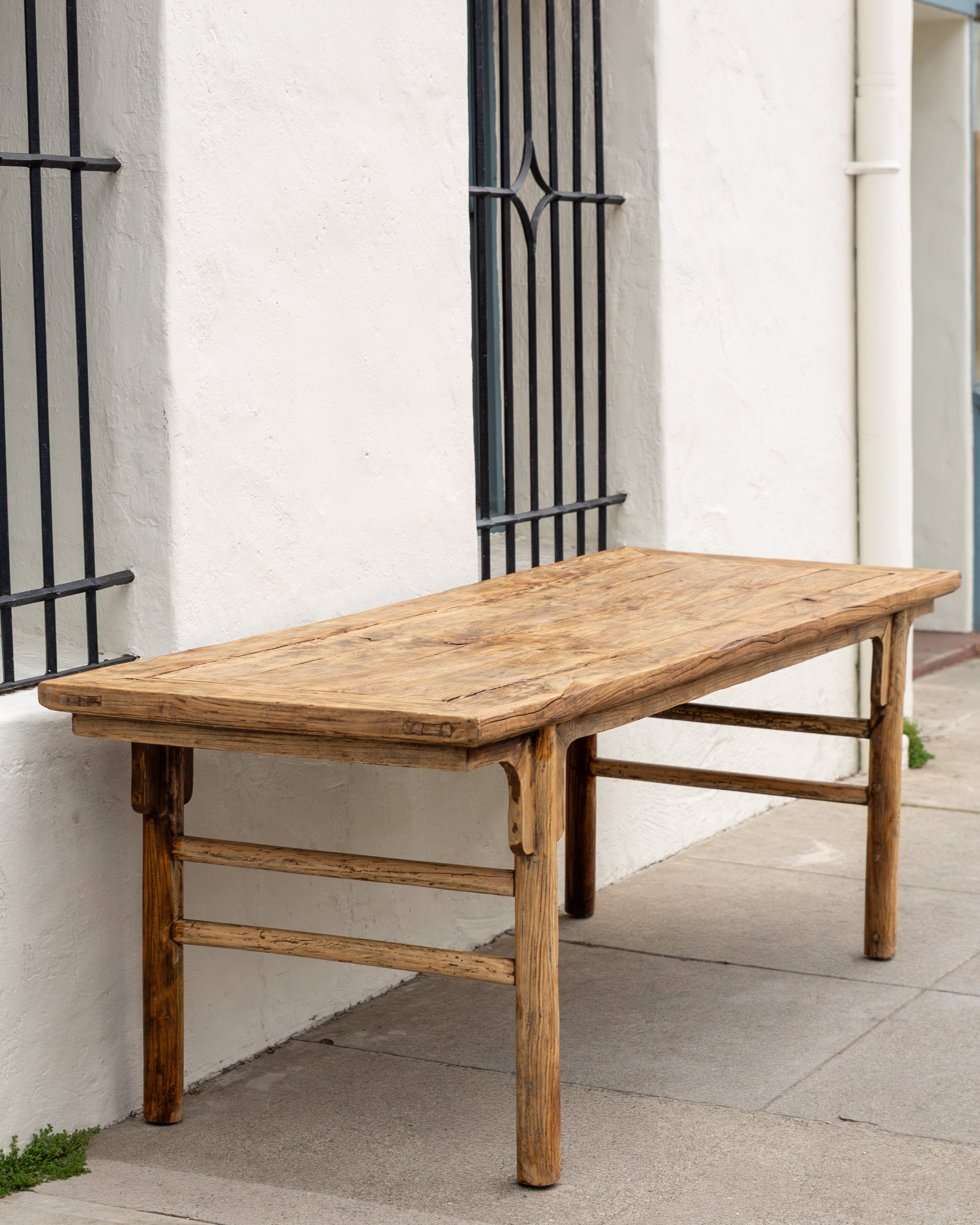 19th Century Chinese Northend Elmwood Farmhouse Table