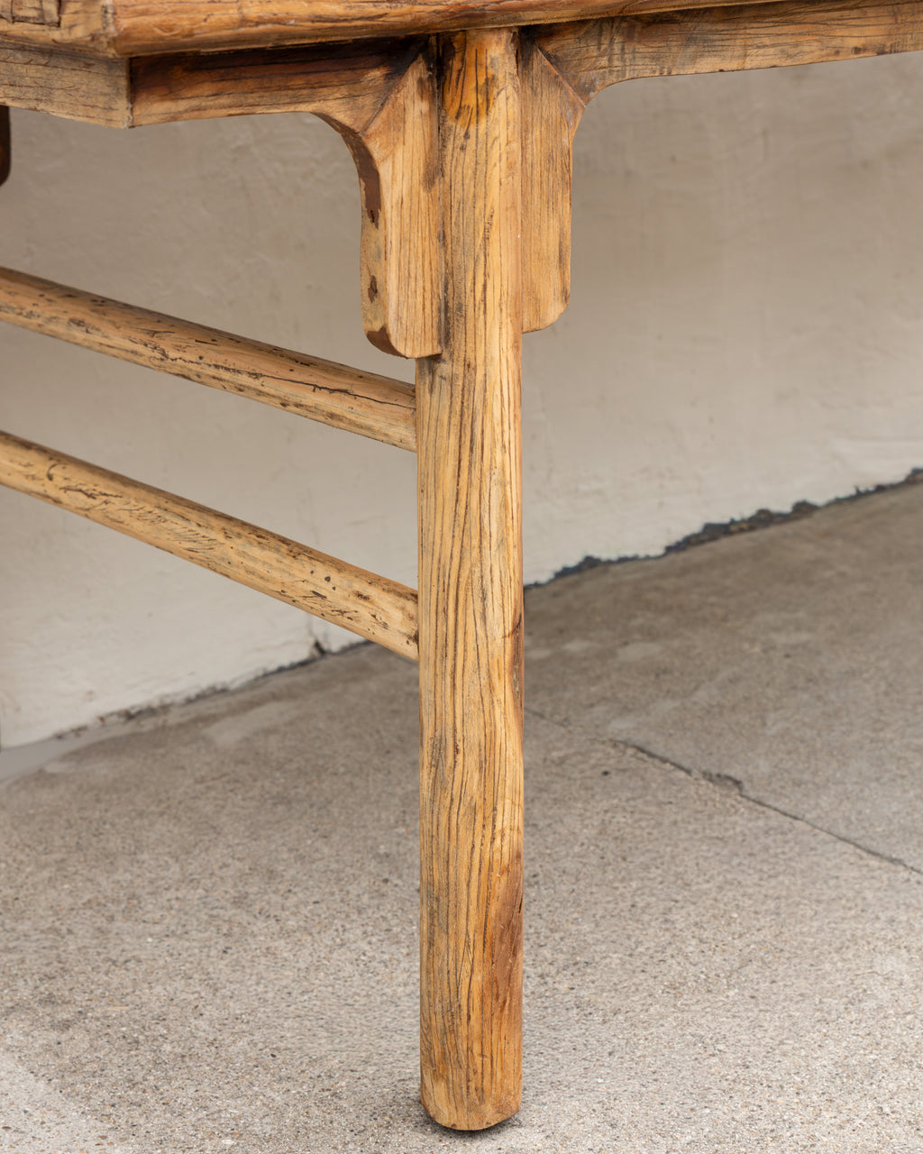 19th Century Chinese Northend Elmwood Farmhouse Table