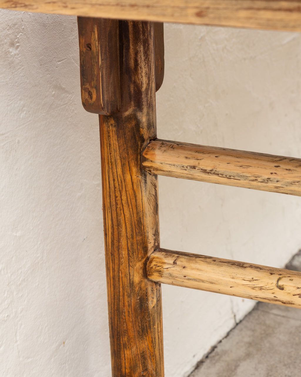 19th Century Chinese Northend Elmwood Farmhouse Table