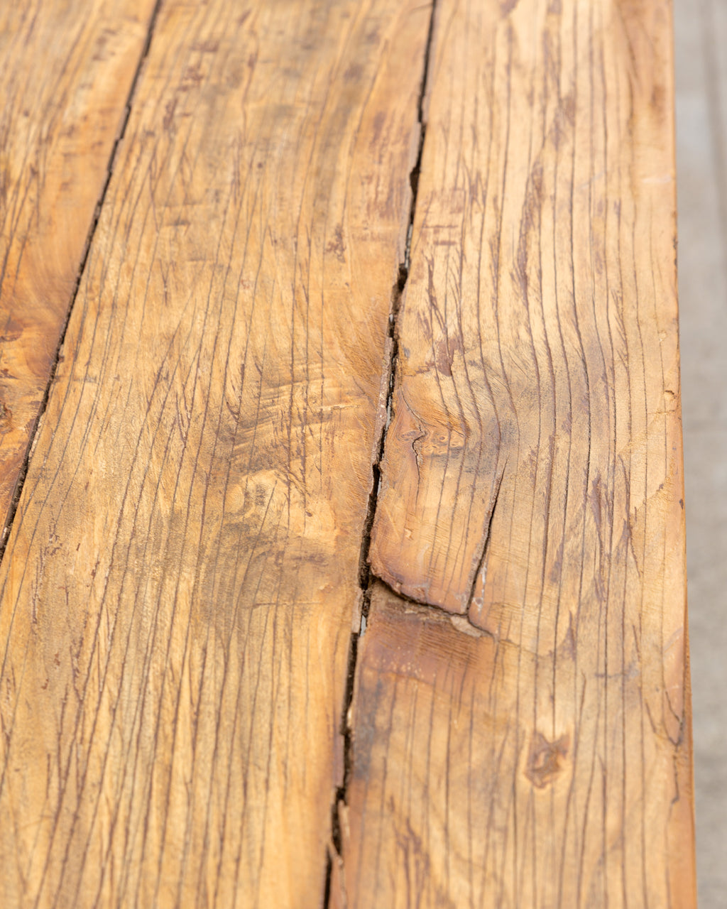 19th Century Chinese Northend Elmwood Farmhouse Table