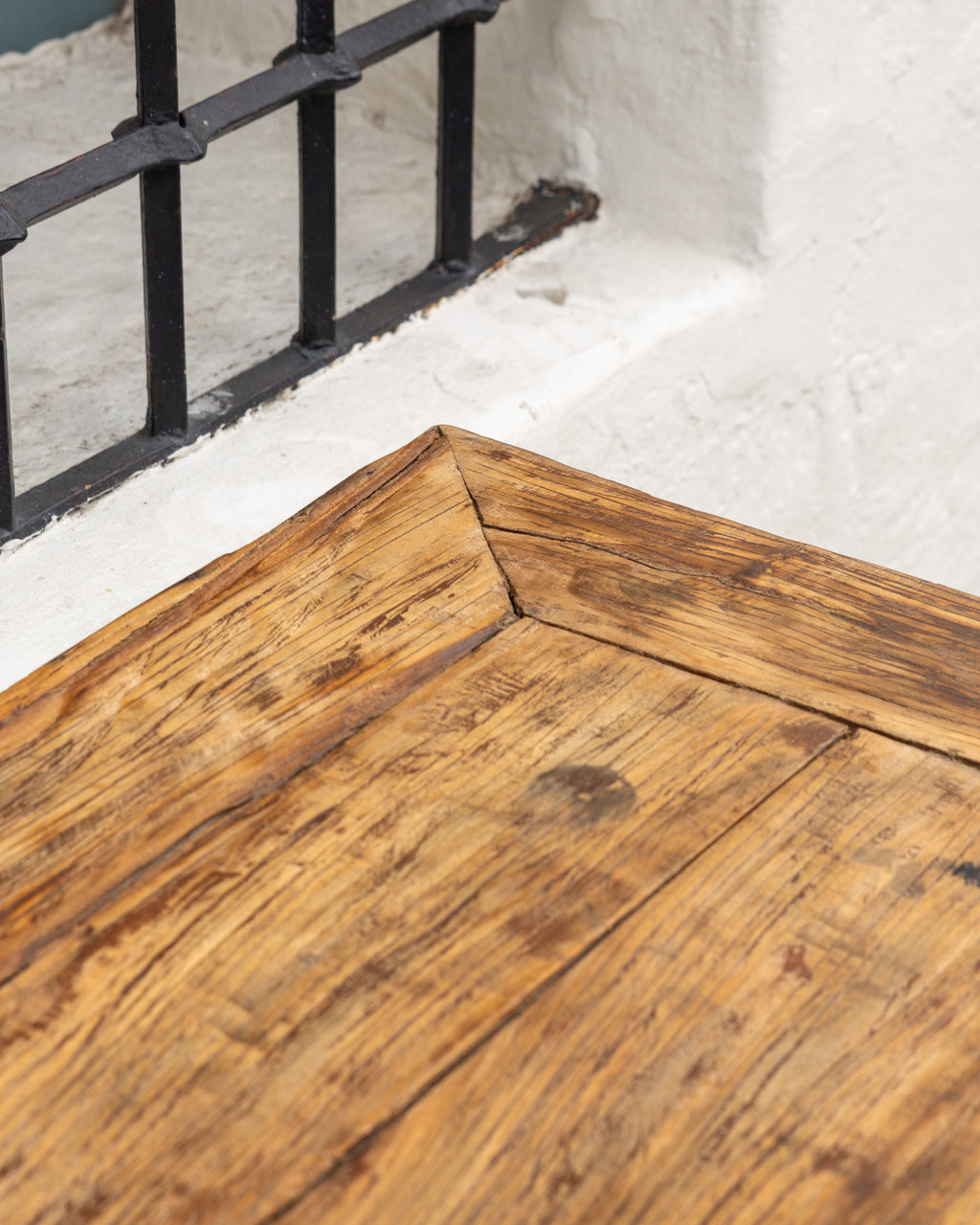 19th Century Chinese Northend Elmwood Farmhouse Table