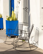 Pair of Vintage Iron Rocking Chair with Cup Holder