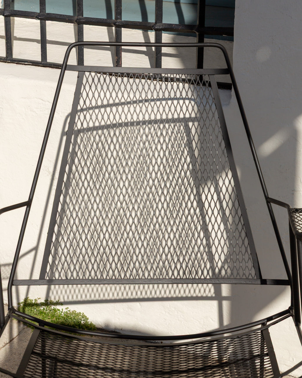 Pair of Vintage Iron Rocking Chair with Cup Holder