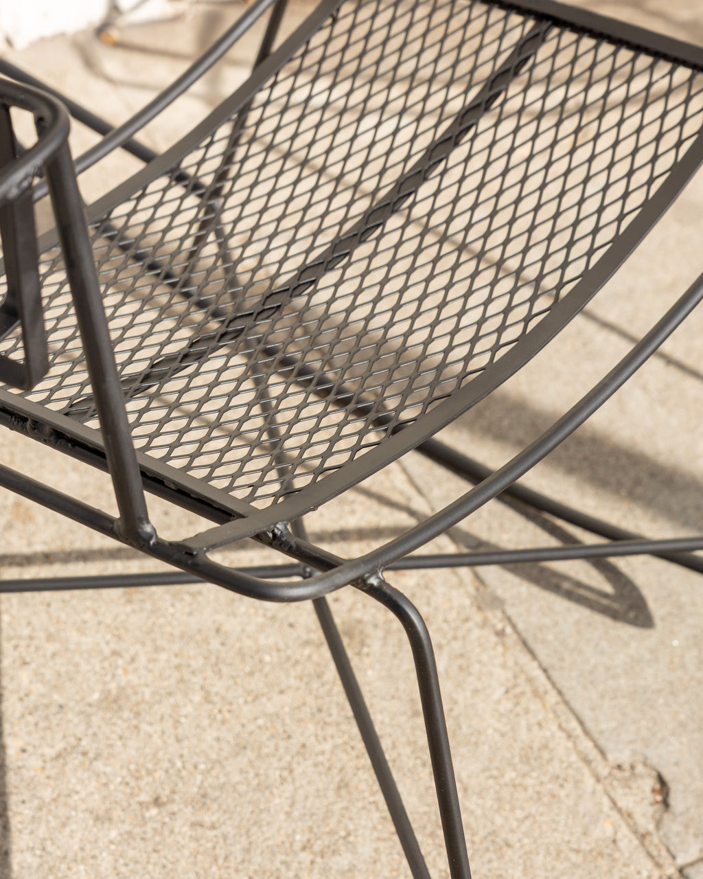 Pair of Vintage Iron Rocking Chair with Cup Holder