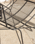 Pair of Vintage Iron Rocking Chair with Cup Holder