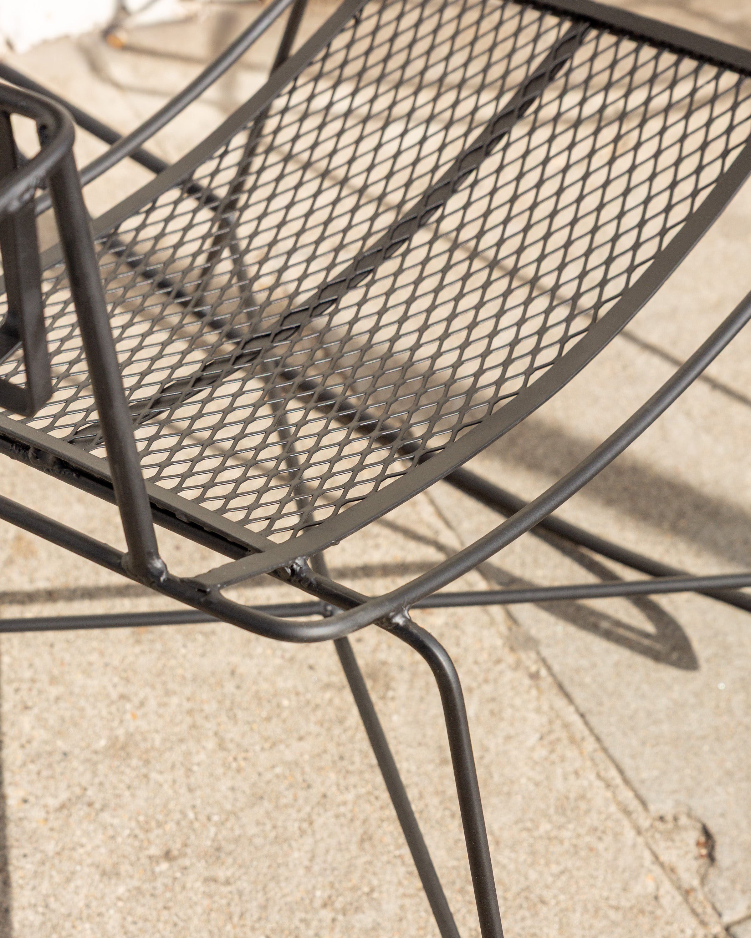 Pair of Vintage Iron Rocking Chair with Cup Holder