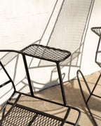 Pair of Vintage Iron Rocking Chair with Cup Holder