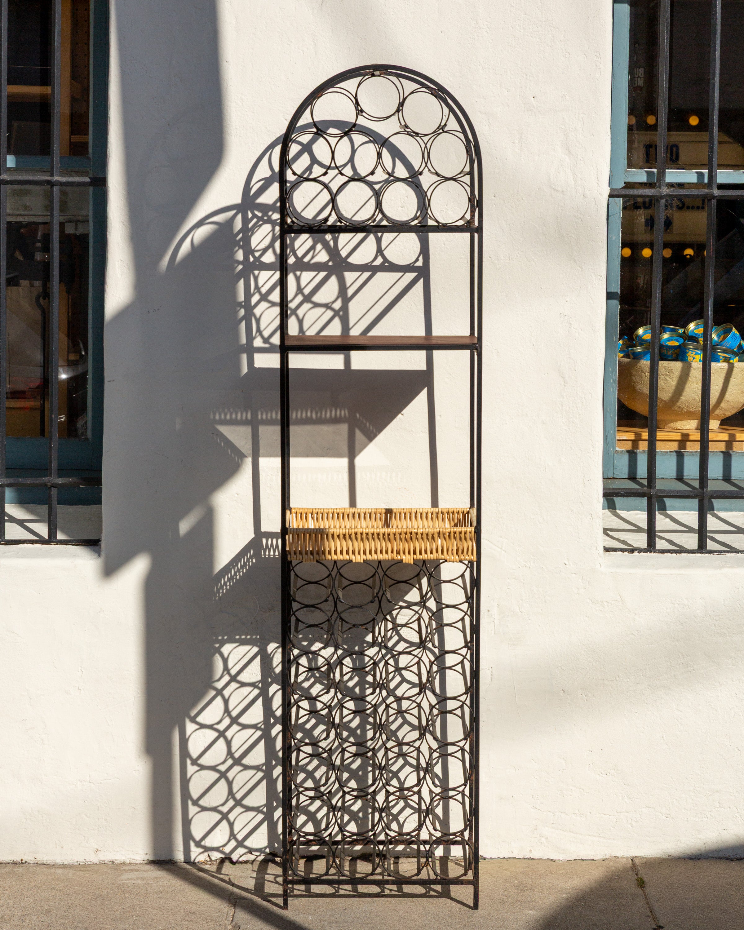 Vintage Arthur Umanoff Mid Century Iron Wine Rack