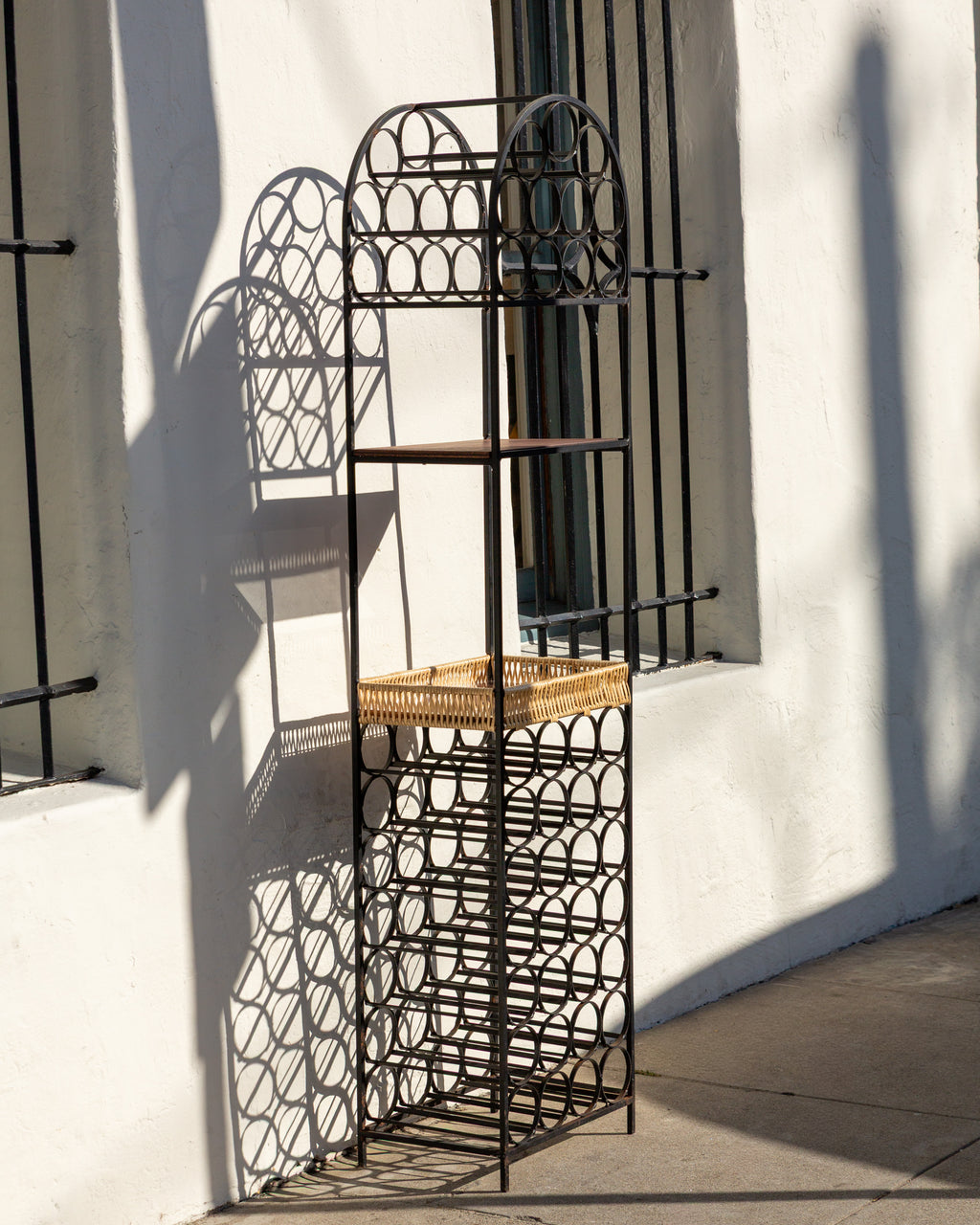 Vintage Arthur Umanoff Mid Century Iron Wine Rack