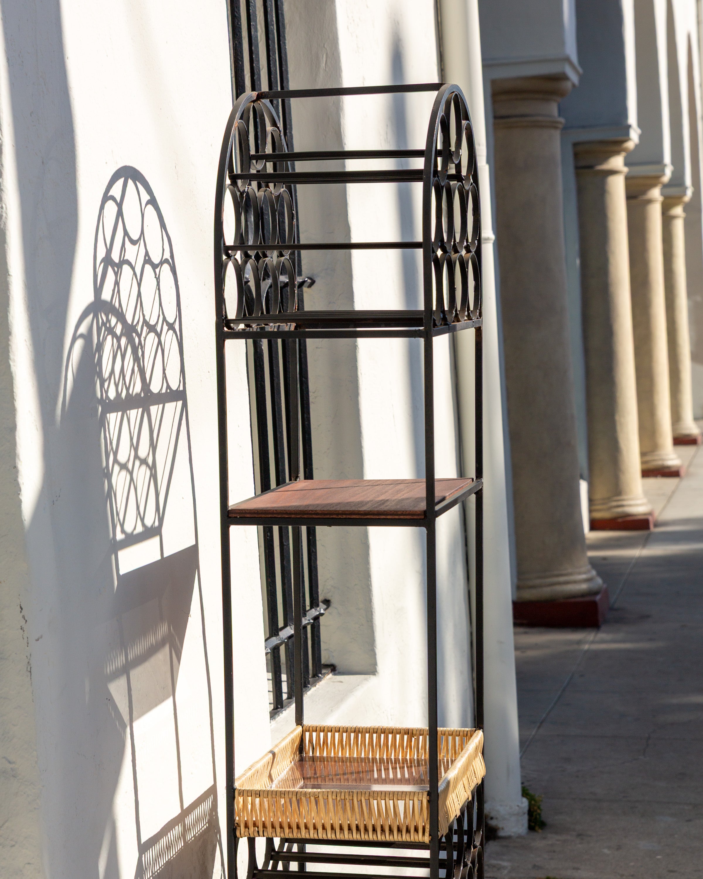 Vintage Arthur Umanoff Mid Century Iron Wine Rack